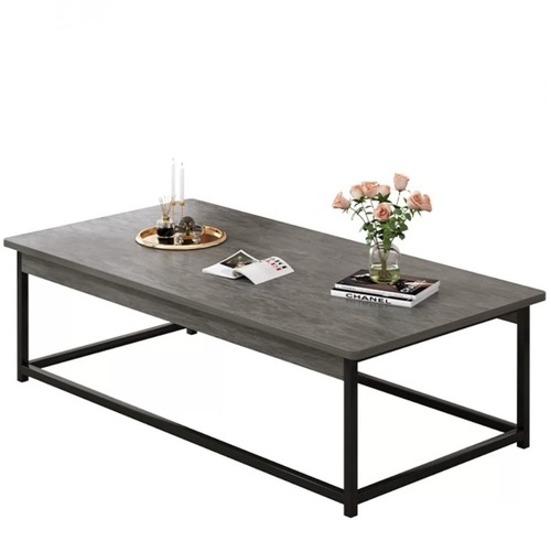 コーヒーテーブル 長方形 収納付き 大理石調 インダストリアル モダン リビング ローテーブル 二段 スチール脚 北欧 おしゃれ