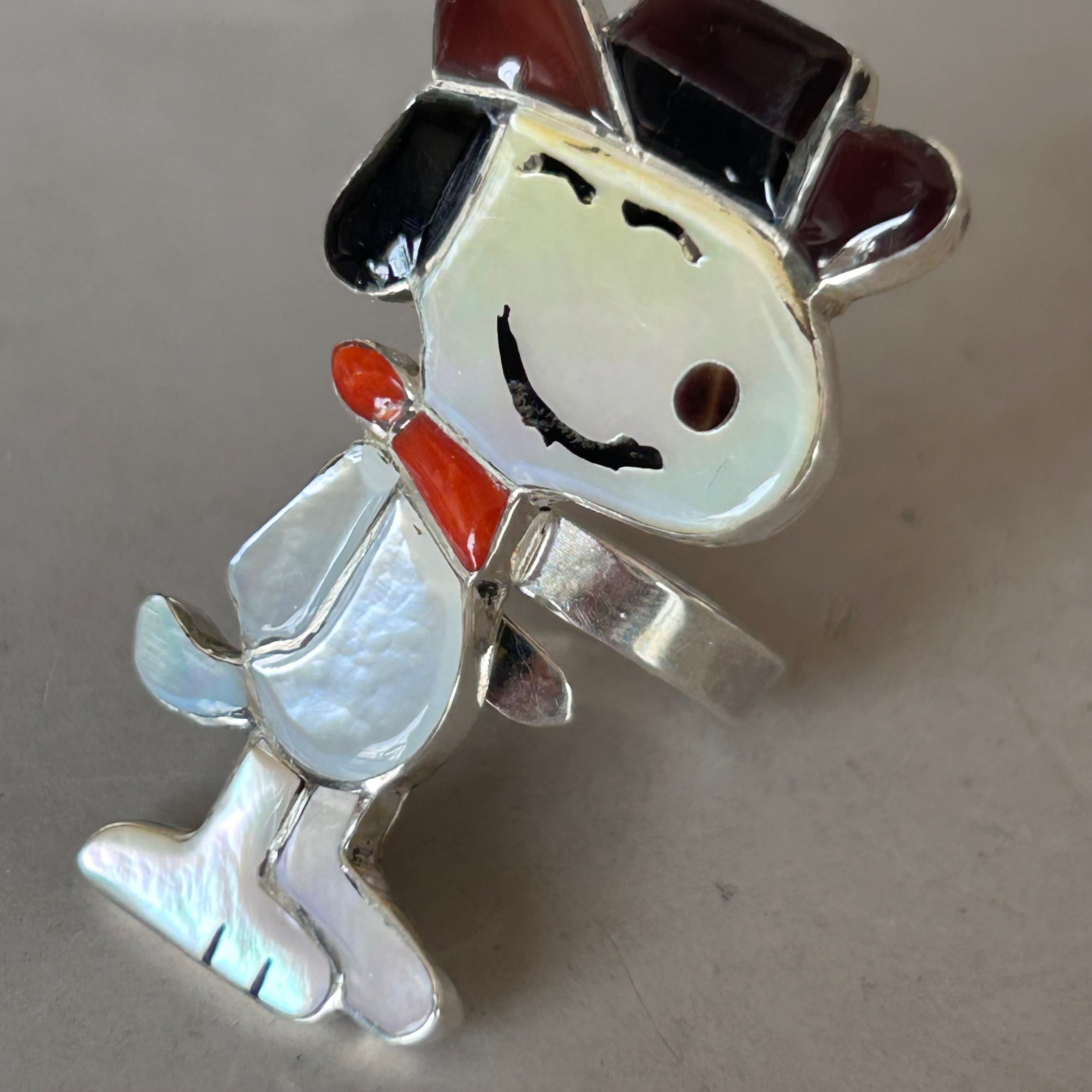 ズニ族 DON DEWA作 インレイキャラクターリング | Lucy vintage silver