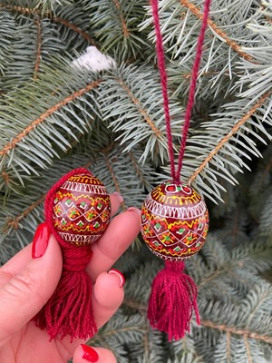 装飾用プィサンカ　小（イースターエッグ）　コロミヤ博物館モデル　