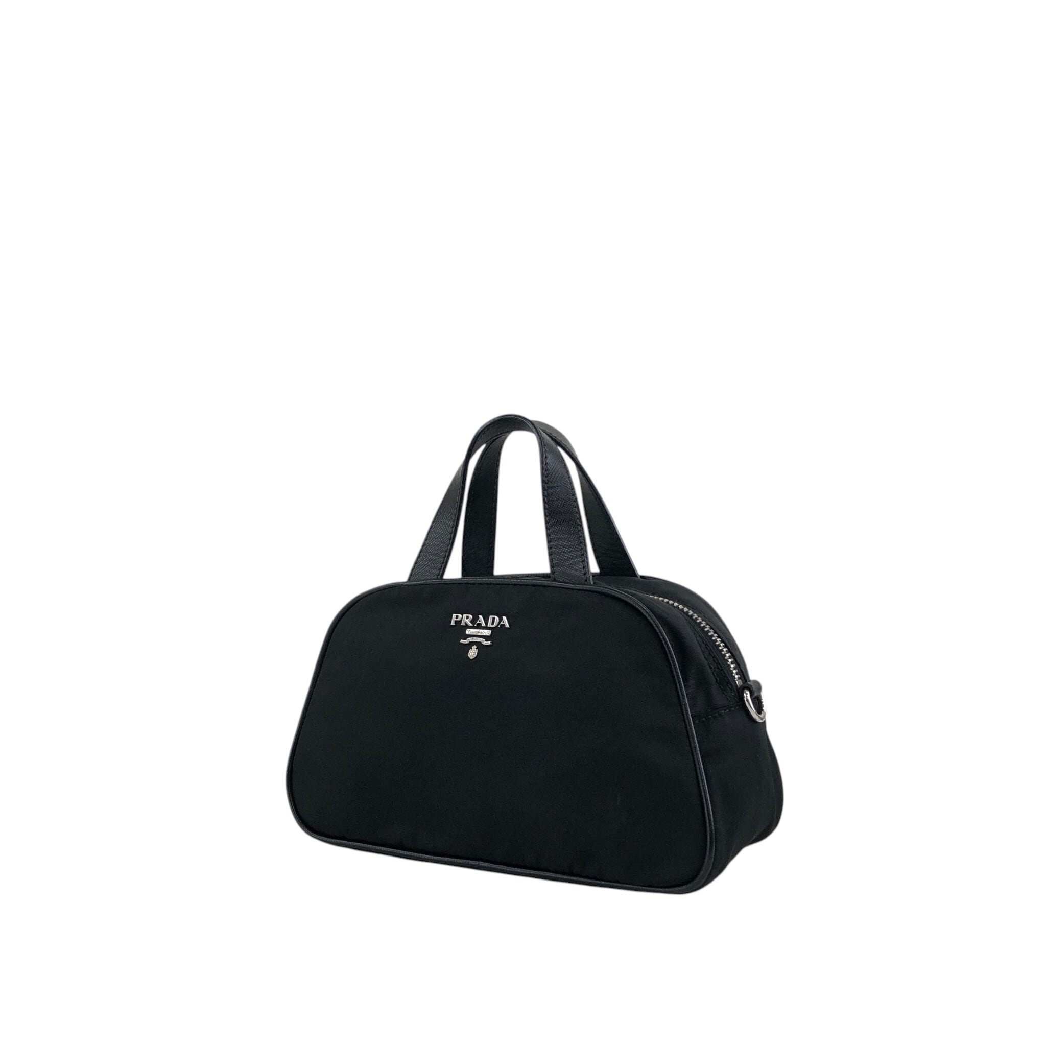 PRADA プラダ ハンドバッグ ブラック ロゴ ナイロン ミニバッグ