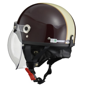 【公式】CROSS CR-760　ハーフヘルメット　ブラウン×アイボリー