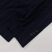 シルク混 Paul Smith ポールスミス ストライプ 裏地柄入り テーラードジャケット M/ネイビー メンズ