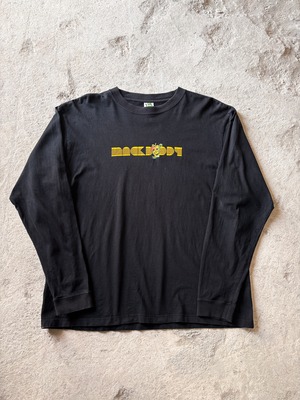 00s MACKDADDY/Logo print L/S Tee/L/ロゴプリントロンT/長袖Tシャツ/ブラック/スカル/ブラック/MDY/マックダディー