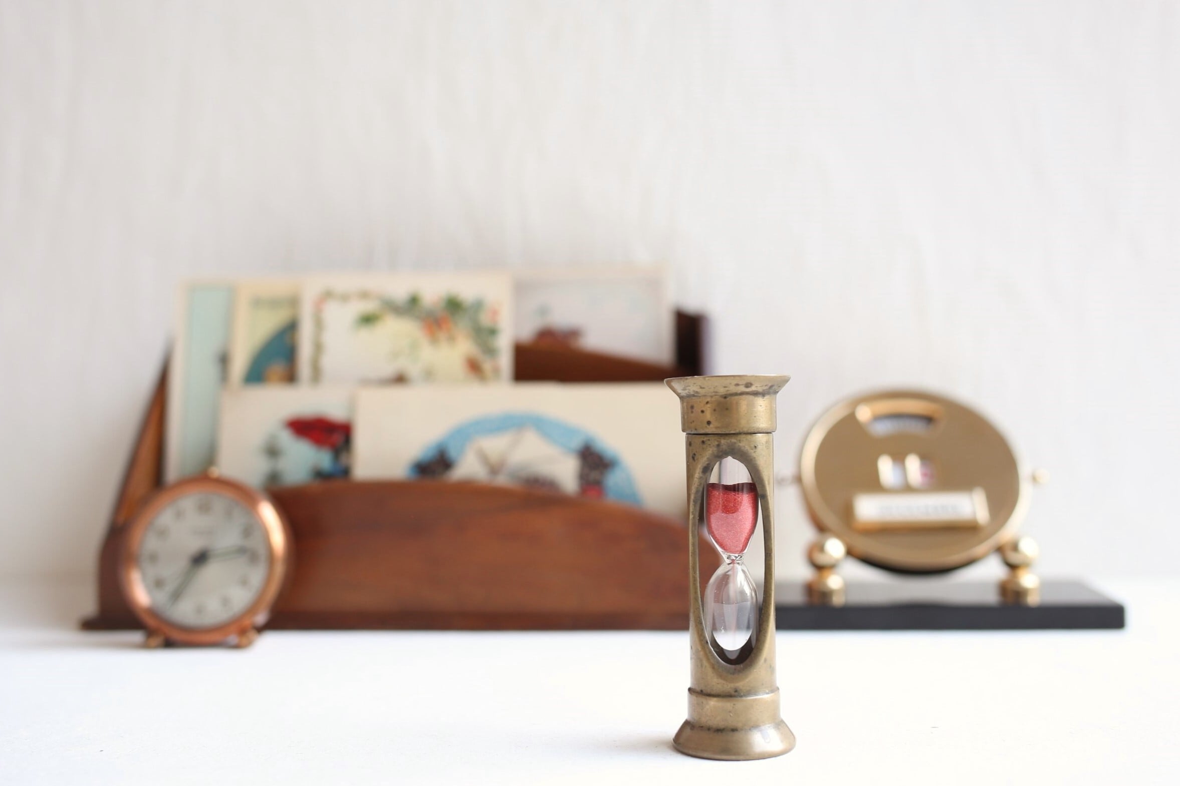 フランス アンティーク ヴィンテージ 真鍮 砂時計 N-05204