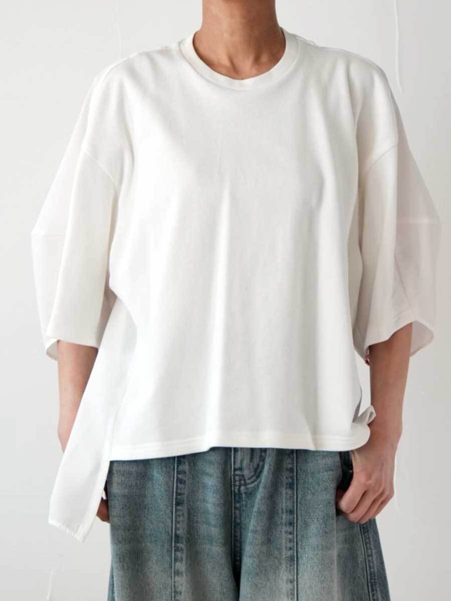 【SALE】422. passione パシオーネ 異素材ドッキングプルオーバー 26933