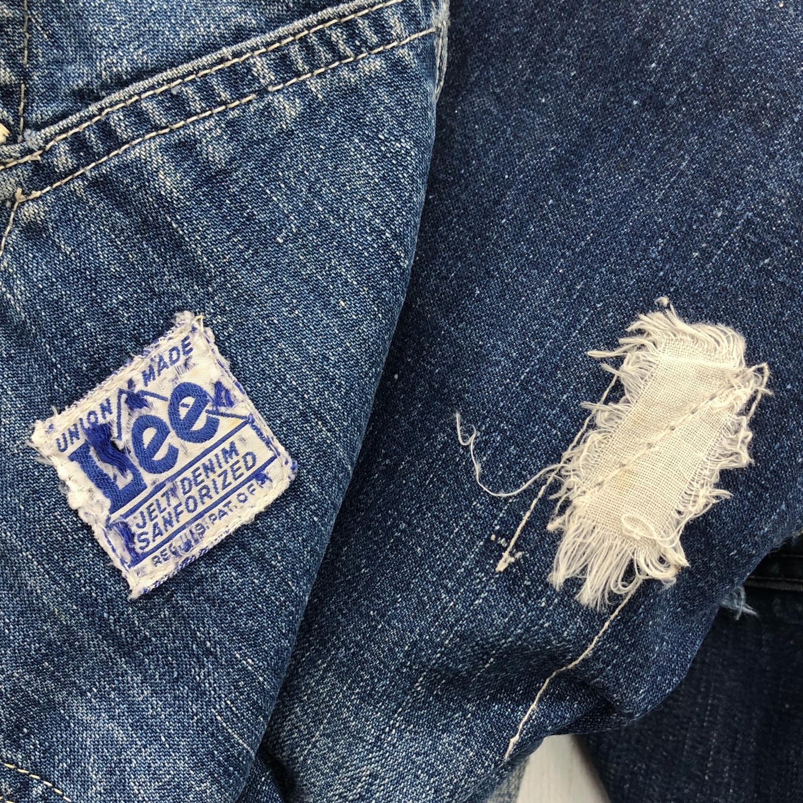 本日24時まで値下げ！！ オーバーオール　ハウスマーク 91SB Lee 40s LEE DENIM JELT 大戦モデル オーバーオール デニム 91-SB 40年代 リー パンツ