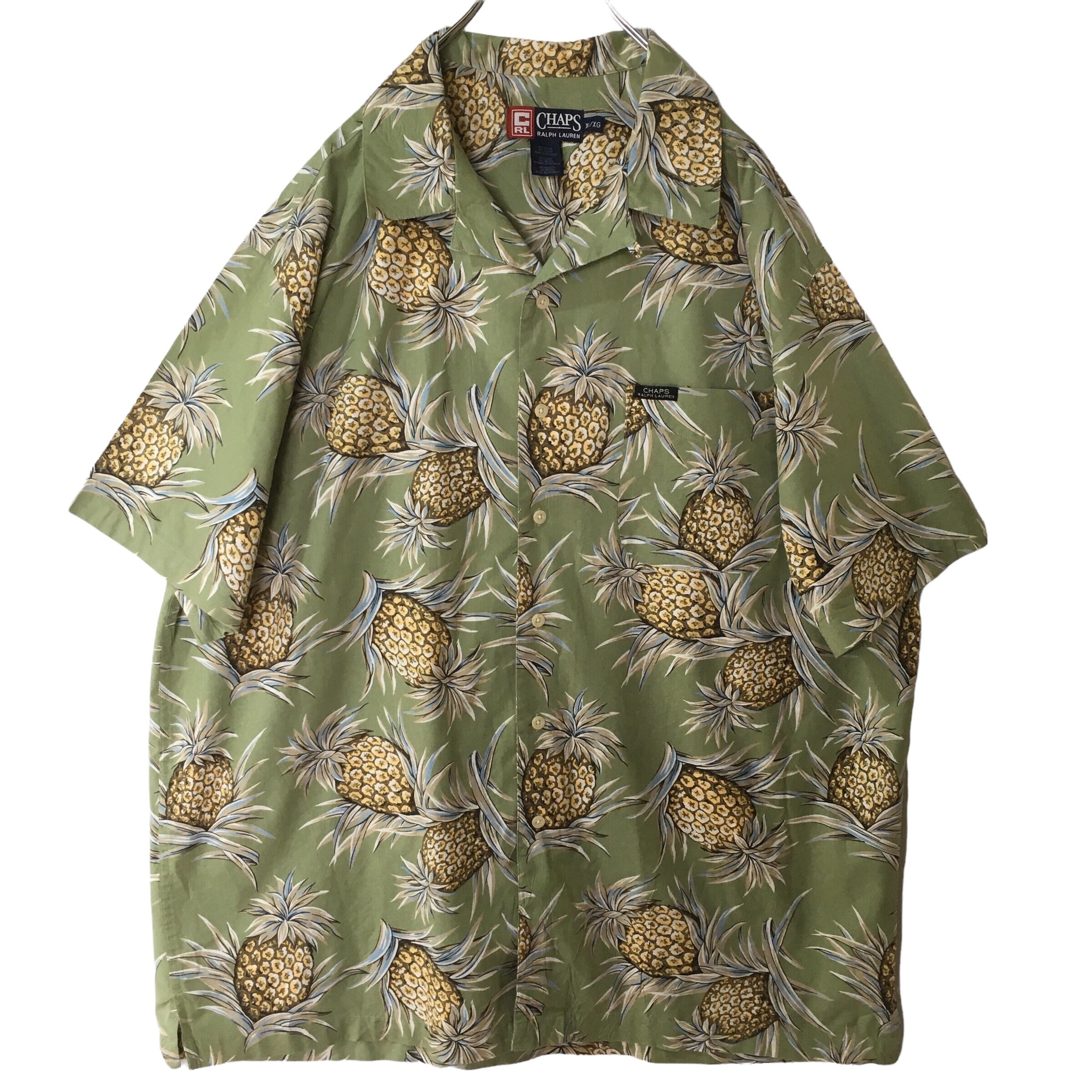 US輸入】チャップス ラルフローレン アロハ 柄シャツ パイナップル柄