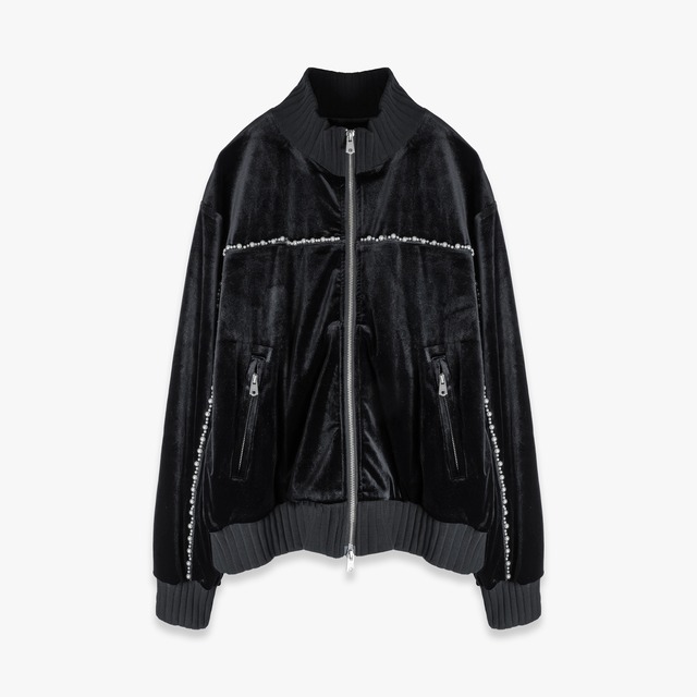 FAKE AS FLOWERS / FAF 26AW VELOUR PEARL JERSEY (BLACK)