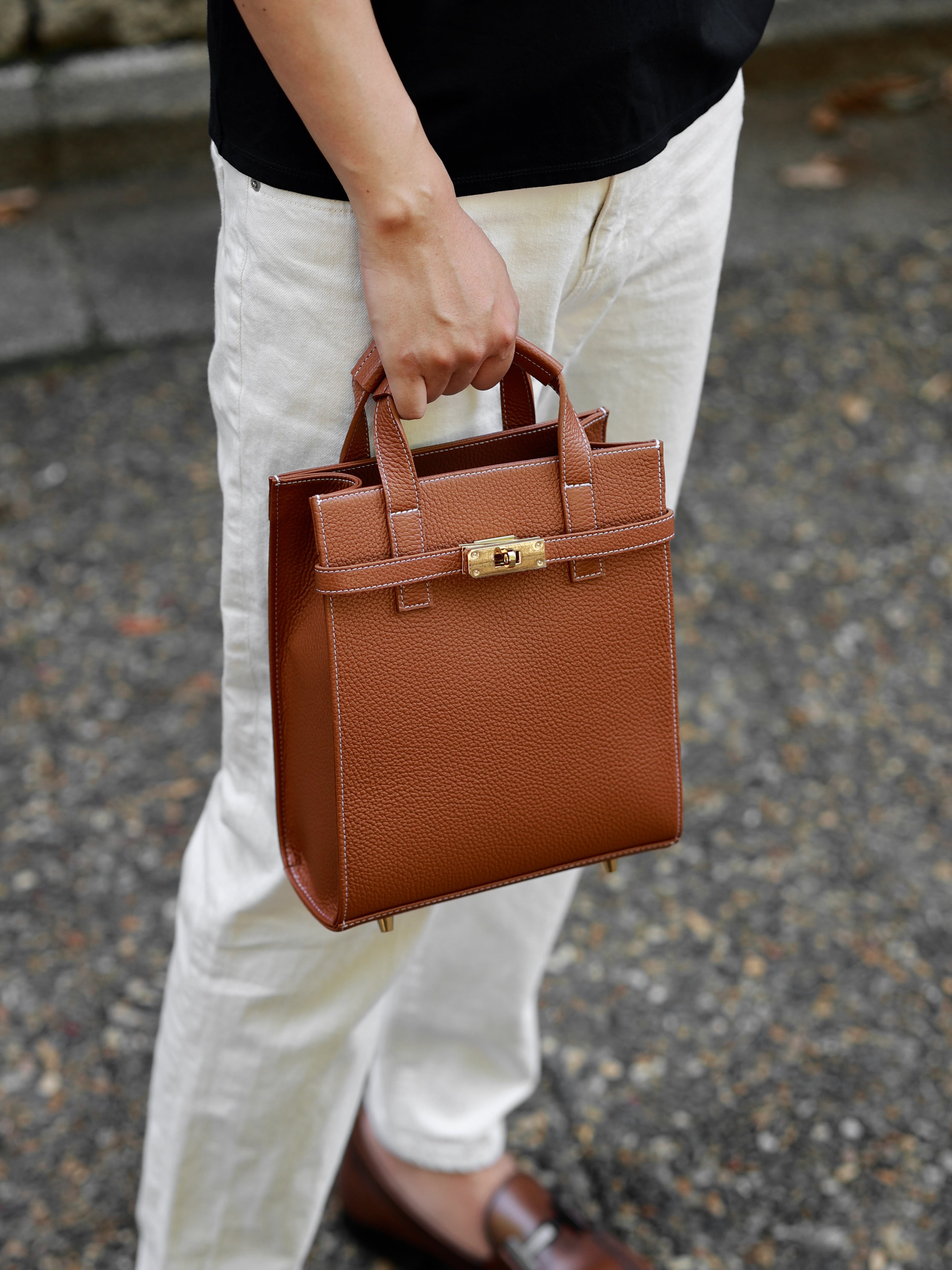 A-croire Metal Leather Mini Totebag【送料無料】 | EUROKENVY®︎