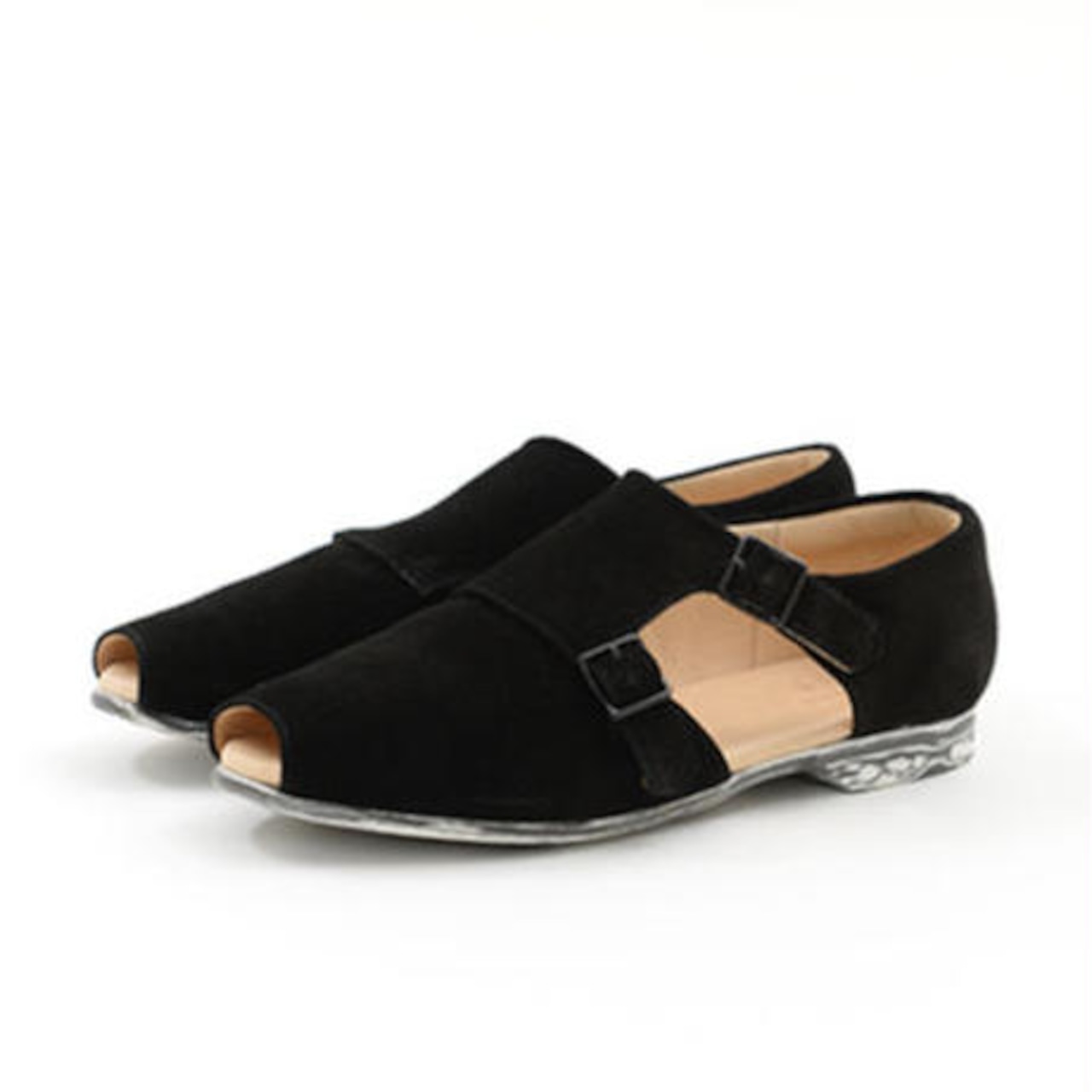 【 UNIONINI 】double monk strap shoes   black   22.5-24cm