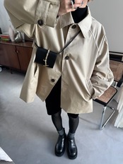 AラインヨークデザインJK/ベージュ