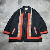 ethnic design wool jacket