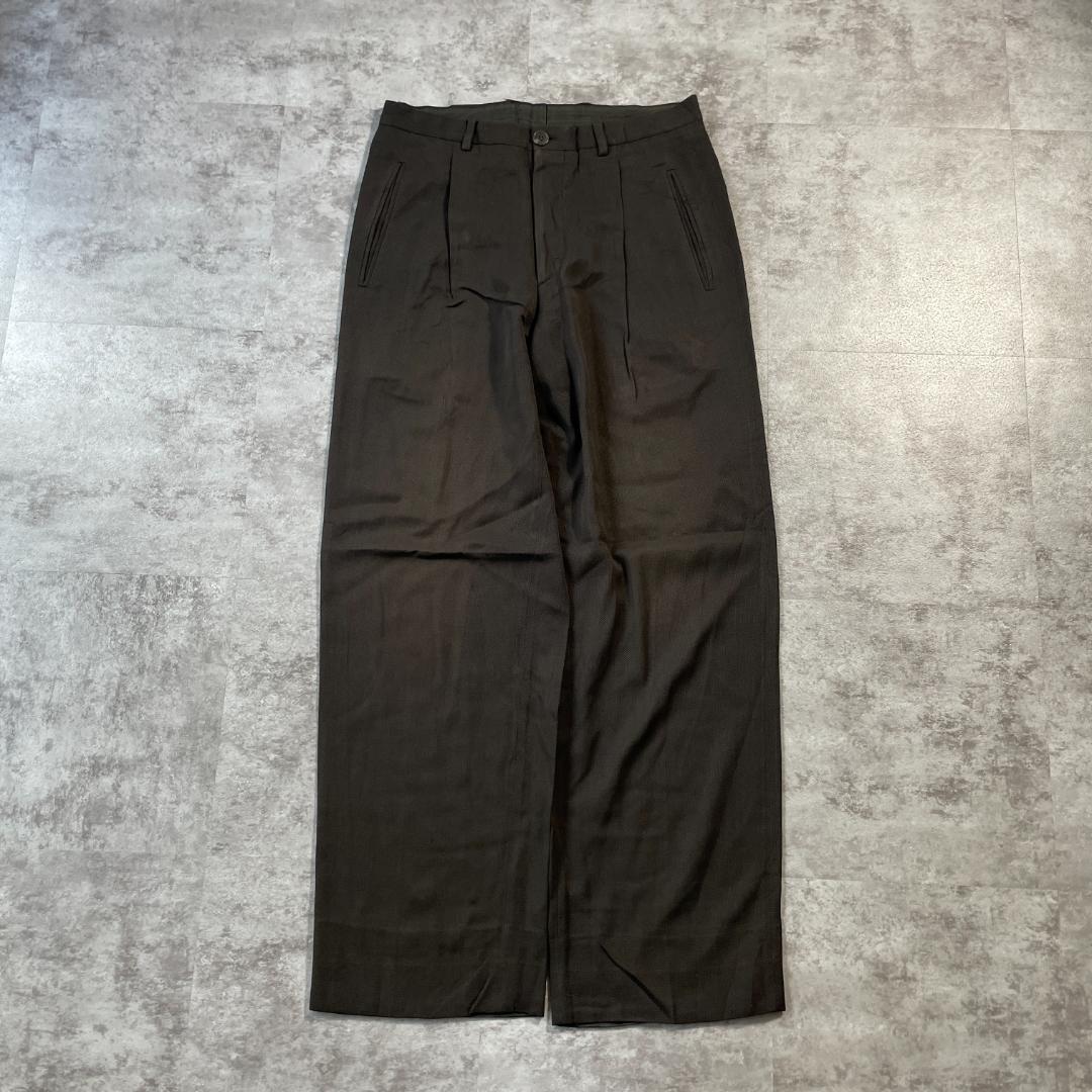 90s GIORGIO ARMANI slacks black イタリア製 | ib2