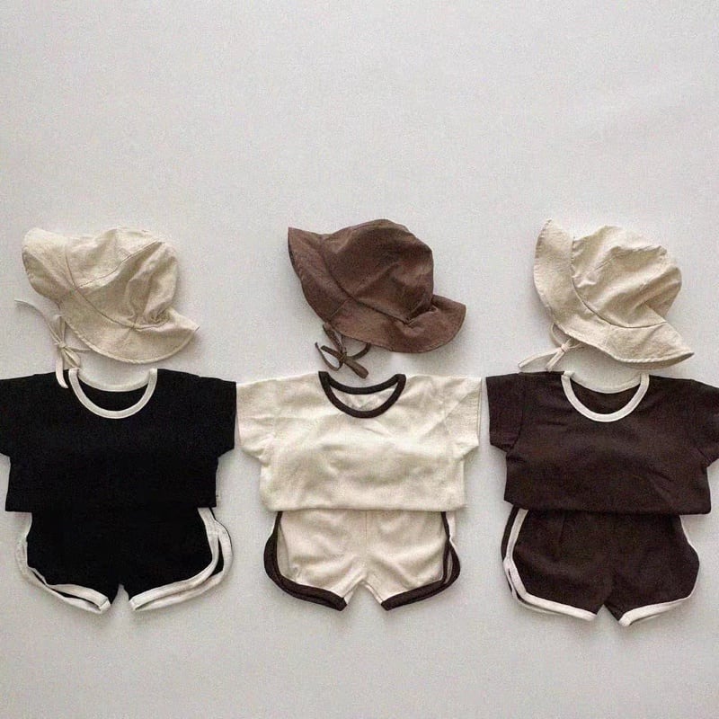 【BABY&KID】夏新作 無地カジュアルセットアップ