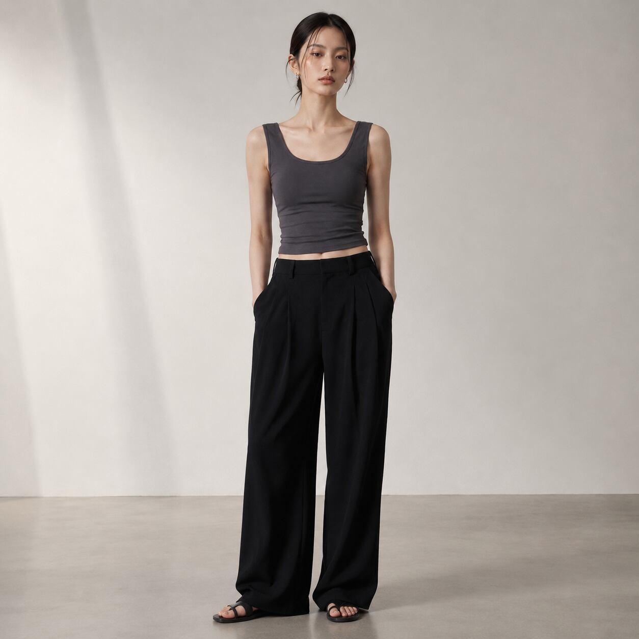 CROSS BACK PADDED TANK TOPS