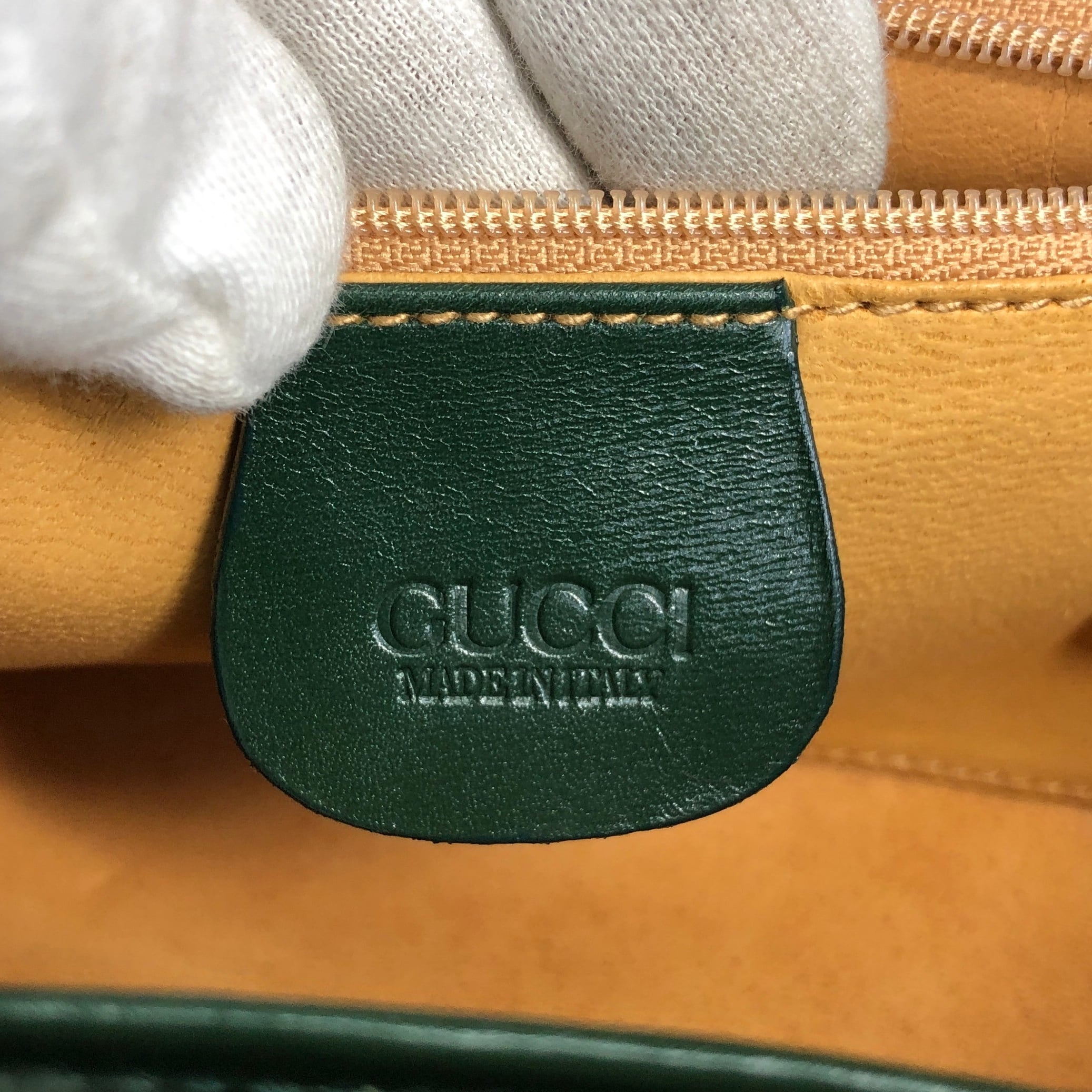 GUCCI グッチ レディロック ハンドバッグ グリーン レザー GUCCI グッチ レディロック ハンドバッグ グリーン レザー