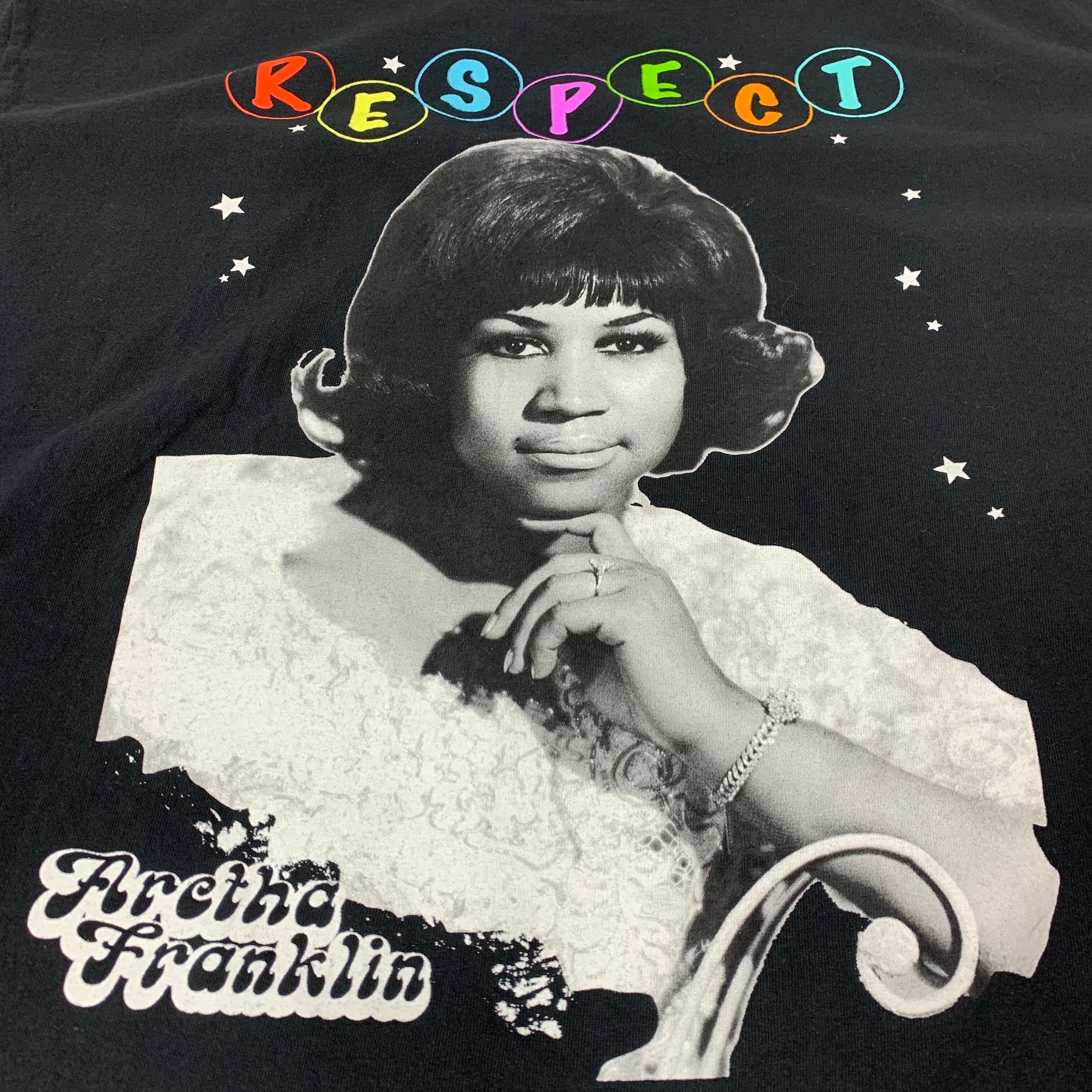 old ARETHA FRANKLIN print T-shirt BAND T-shirt アレサ