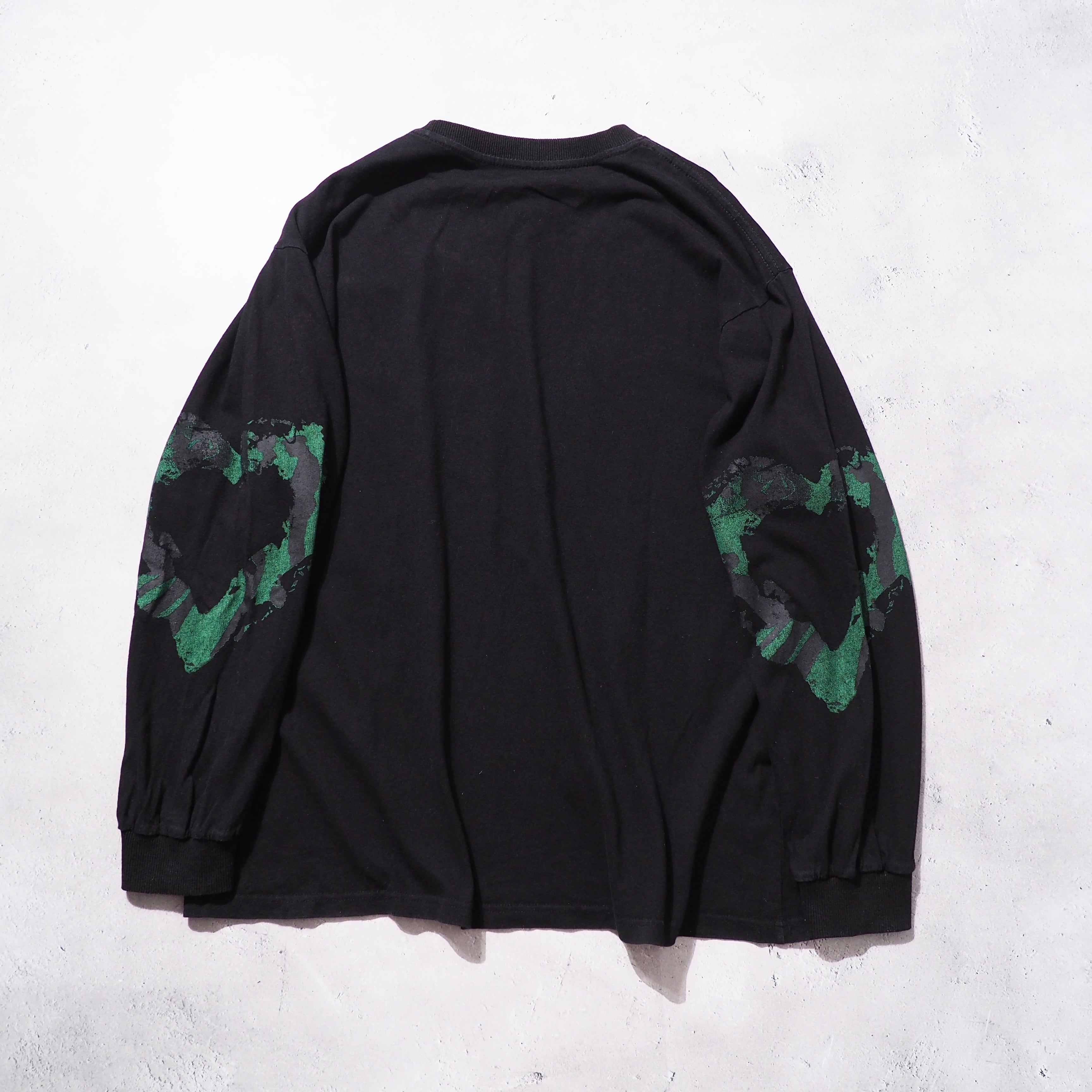” Broken heart ” Paint printed Long sleeve loose Tee