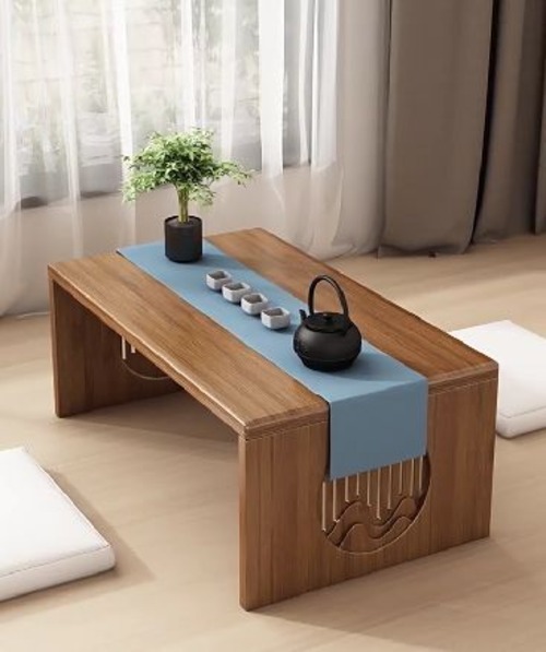 天然竹製　折り畳み　デスク　100％　竹製　60cm　ベッドテーブル　学習台　ロータイプ　折れ脚　テーブル　おしゃれ　可愛い　和風