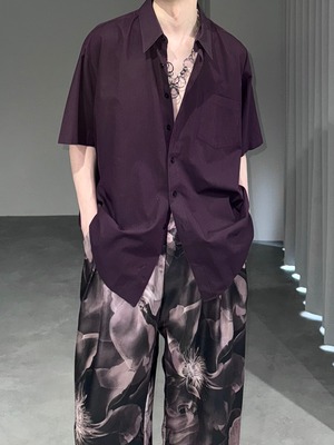 loose dress shirt / wine