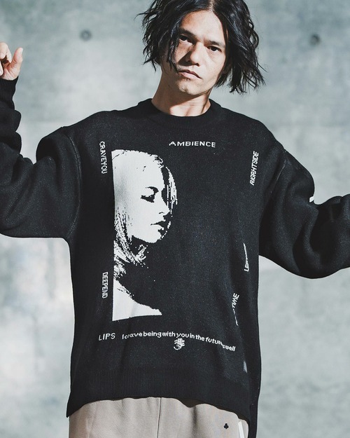 【GLIMCLAP】ガールモチーフニット　(192-039-gla-cf)