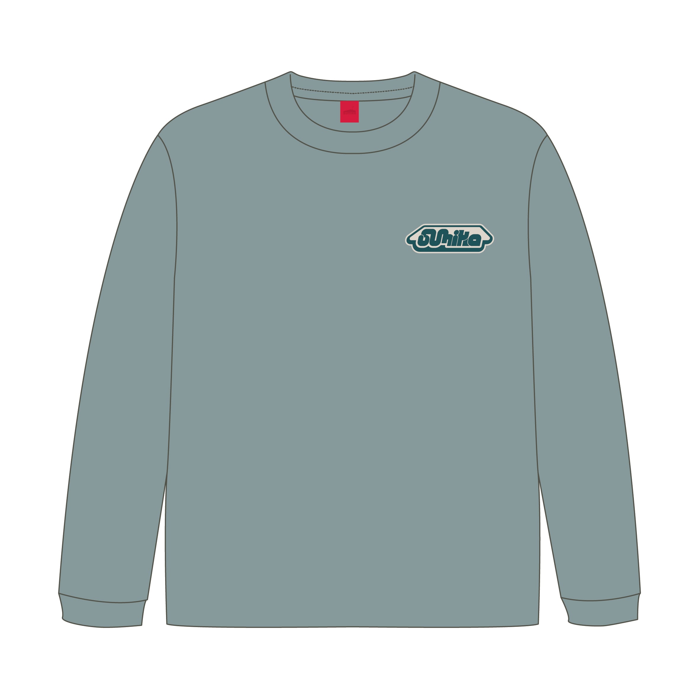 sumika / ワッペンロングスリーブTシャツ（スモーキーグリーン）