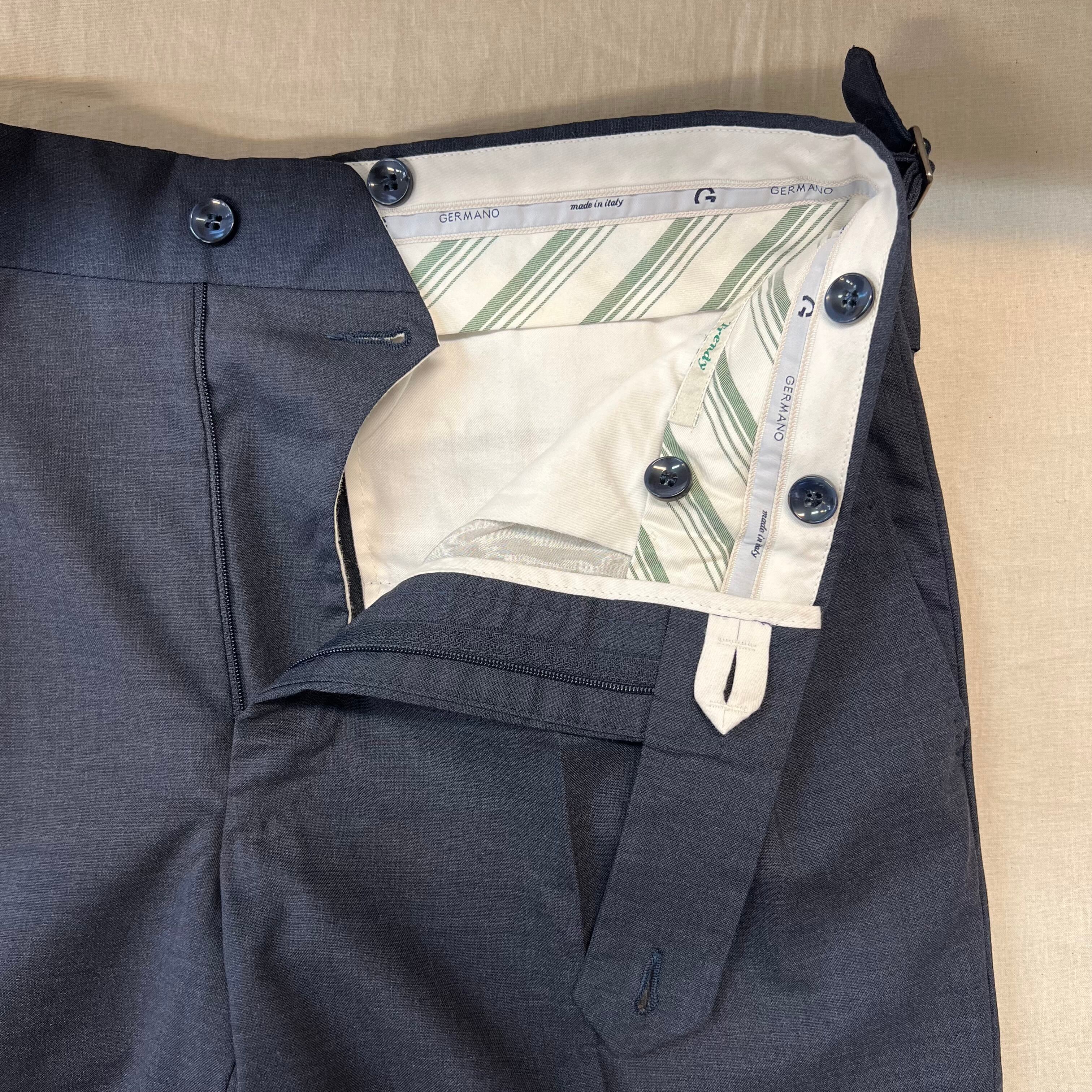 GERMANO WOOL 2P BELTLESS SLACKS 《44》WINE | safarionline