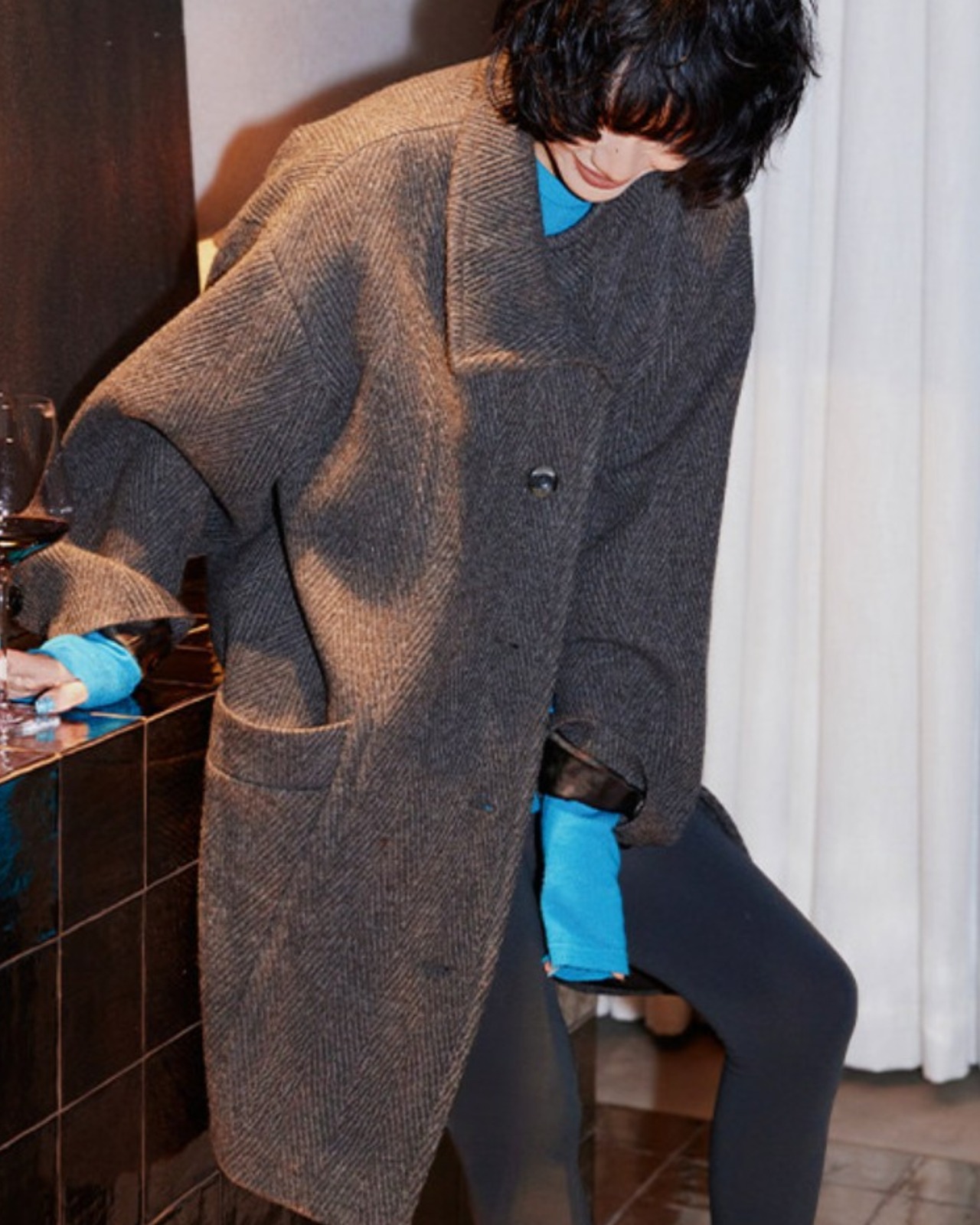 クラシカル ウールブレンド ロングコート