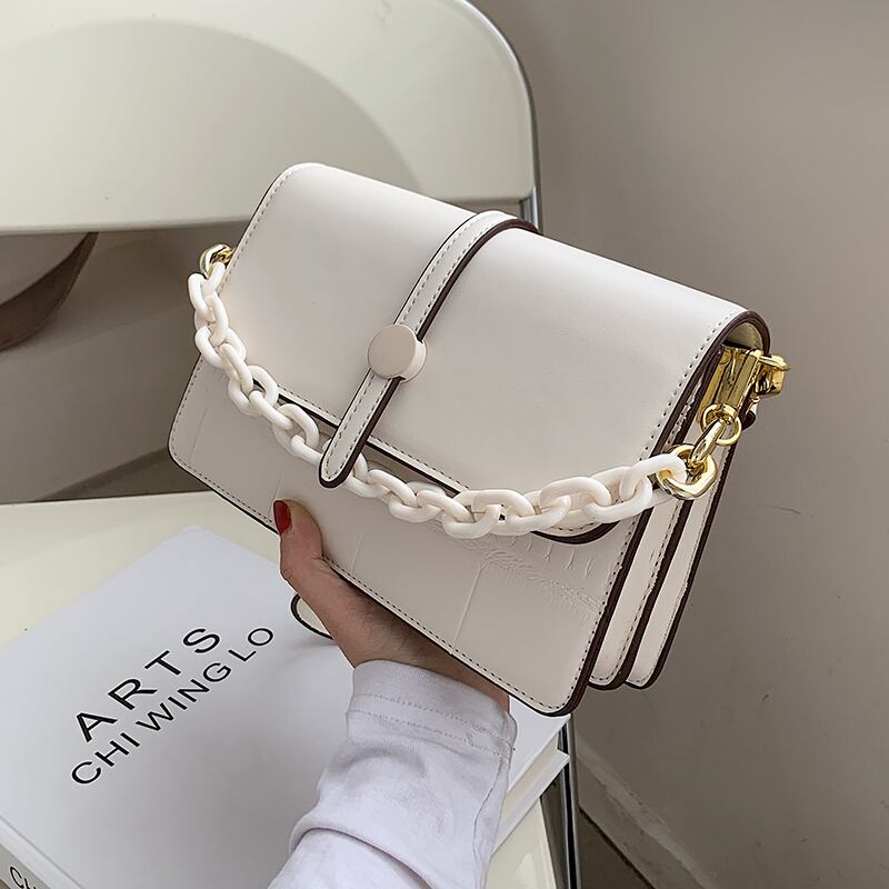 レッドチェーン スクウェア メッセンジャーバッグ 手作りハンドバック71984389699