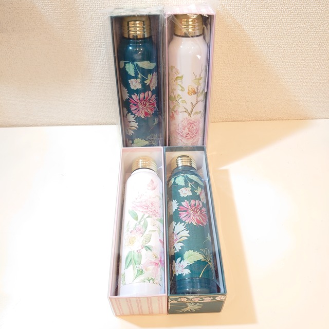 水筒 ホットにアイスに エレガント な ローズ や マーガレット 花柄 紅茶と一緒にギフトにおすすめ シェール Chere Art Craft Atelier