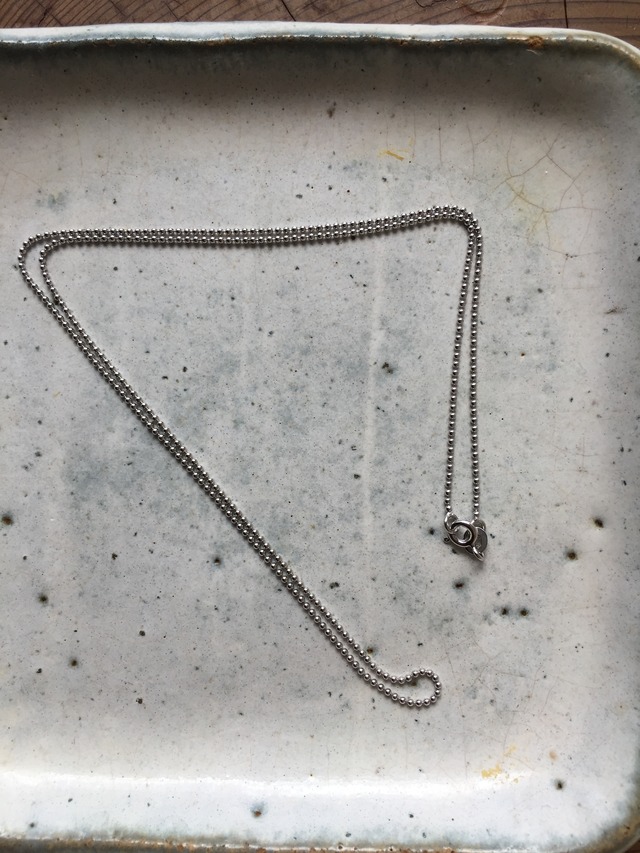 シルバー925ボールチェーン1.2mm 長さ 50cm ロジウムコーティング