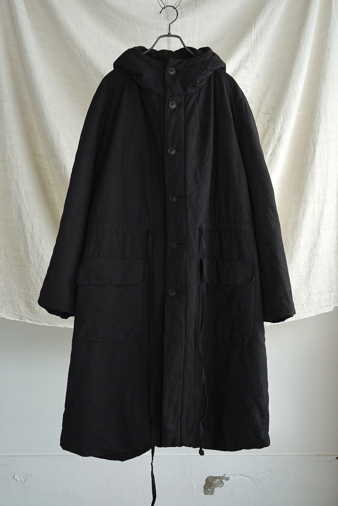 VINCENT JALBERT - QUILTED LONG PARKA VINTAGE LINEN | Brownie
