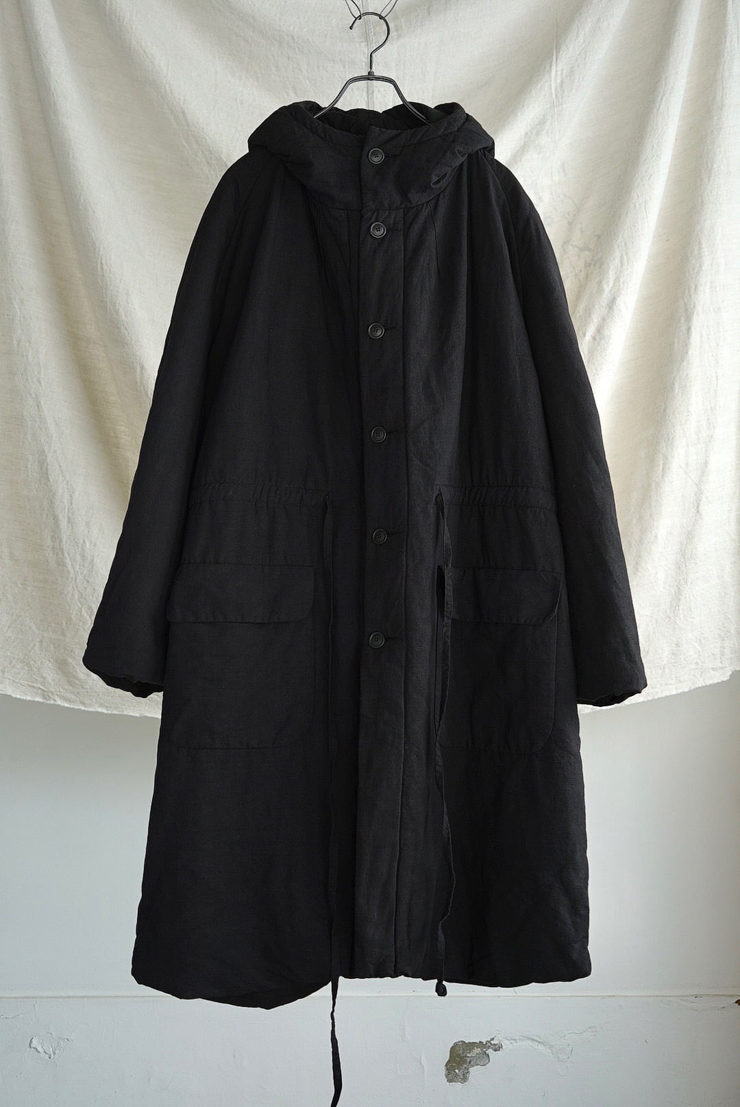 VINCENT JALBERT - QUILTED LONG PARKA VINTAGE LINEN