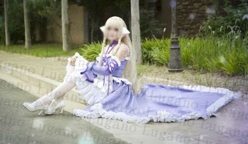 K3079 chobits ちょびっツ ちぃ 華麗ドレス 風 コスプレ衣装 cosplay