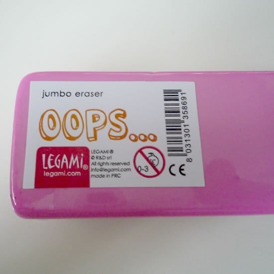 LEGAMi ジャンボ消しゴム ピンク◇ jumbo eraser | きつねの雑貨屋さん