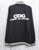 【美品】COMME des GARCONS コムデギャルソン スタジャン ベースボール ブルゾン レイン コーチ ジャケット 黒 L◆ 希少なスポーティモデル