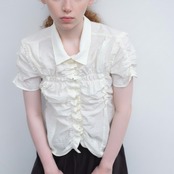 Ruche Gathered Blouse F0639