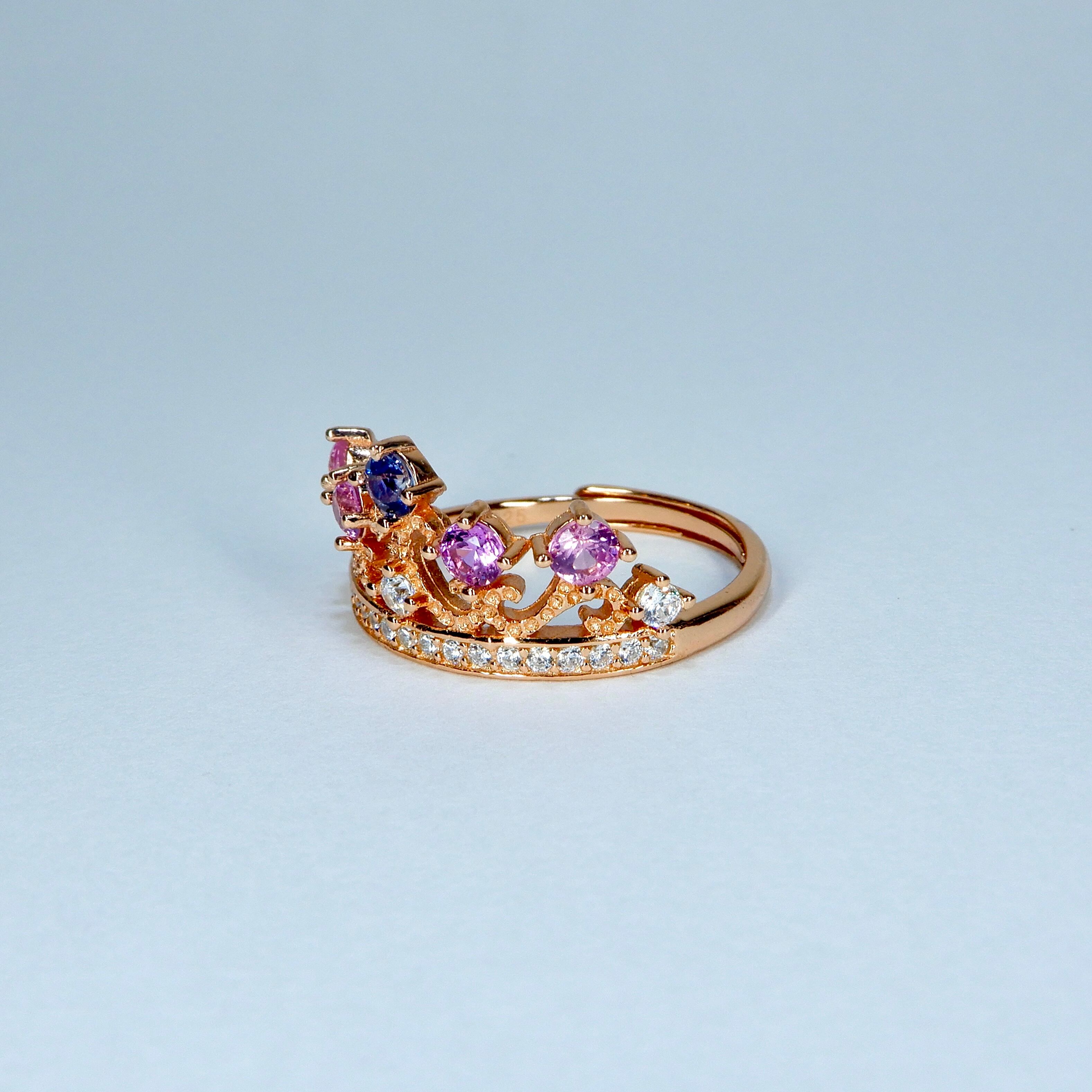 Princess Tiara Ring♦︎非加熱サファイア♦︎