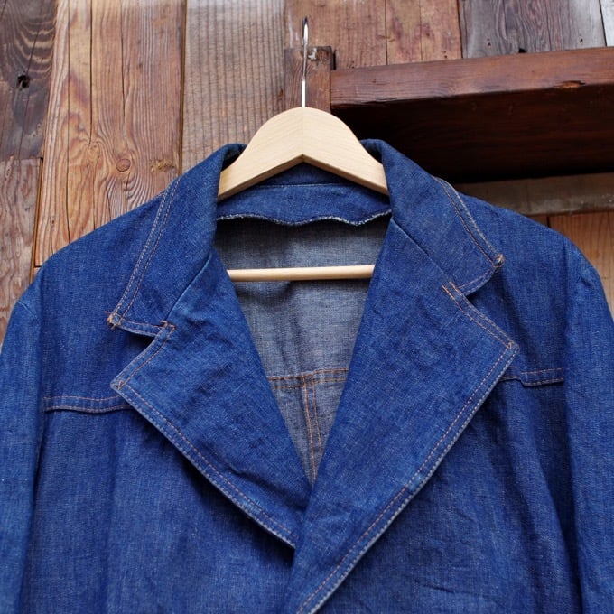 【残りわずか】 テーラード デニム フランス軍ボタン / Militaires Equipements with Jacket Tailored Denim Unknown ジャケット 通販】 Vintage & biscco【古着 仙台 古着屋 | 古着 サロペット・オーバーオール・オールインワン