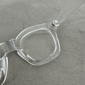 wide frame sunglasses/clear