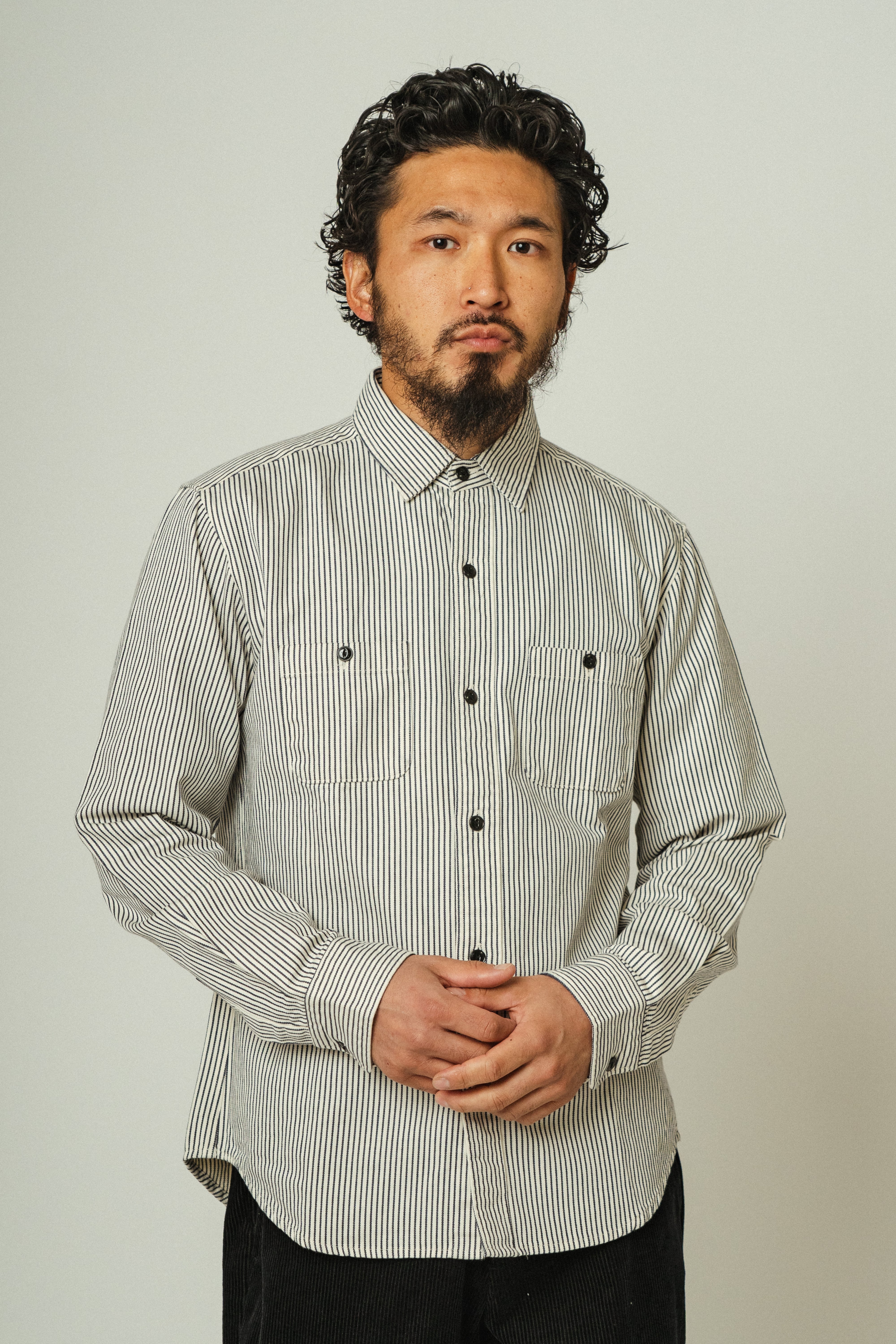Hickory Sstripe L/S Work Shirts - 101815005 | 【BIG MIKE Hickory Sstripe L/S Work Shirts - 101815005 | 【BIG MIKE