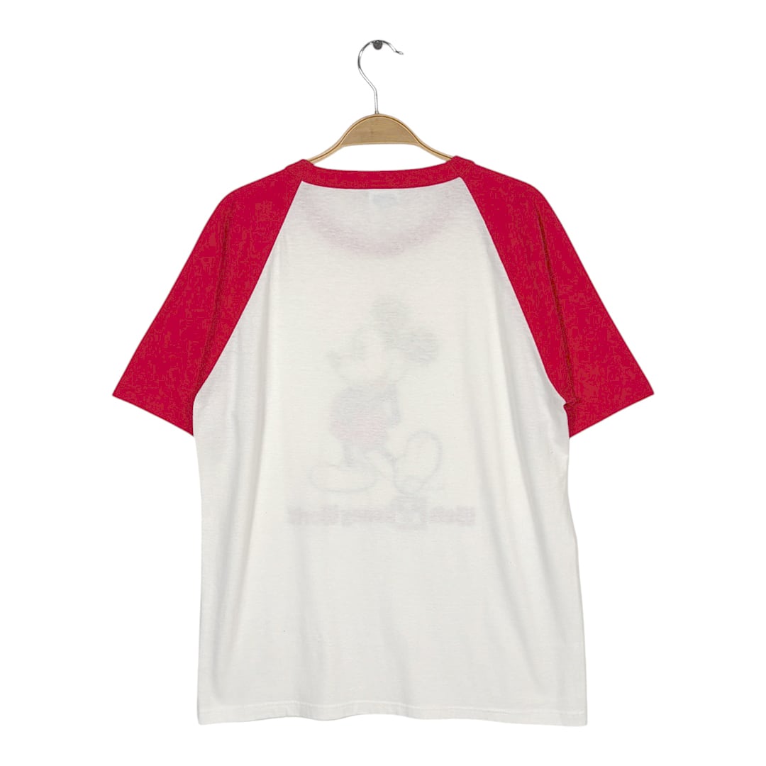 80s ミッキーマウス 白足 USA製 ヴィンテージ Tシャツ ディズニー