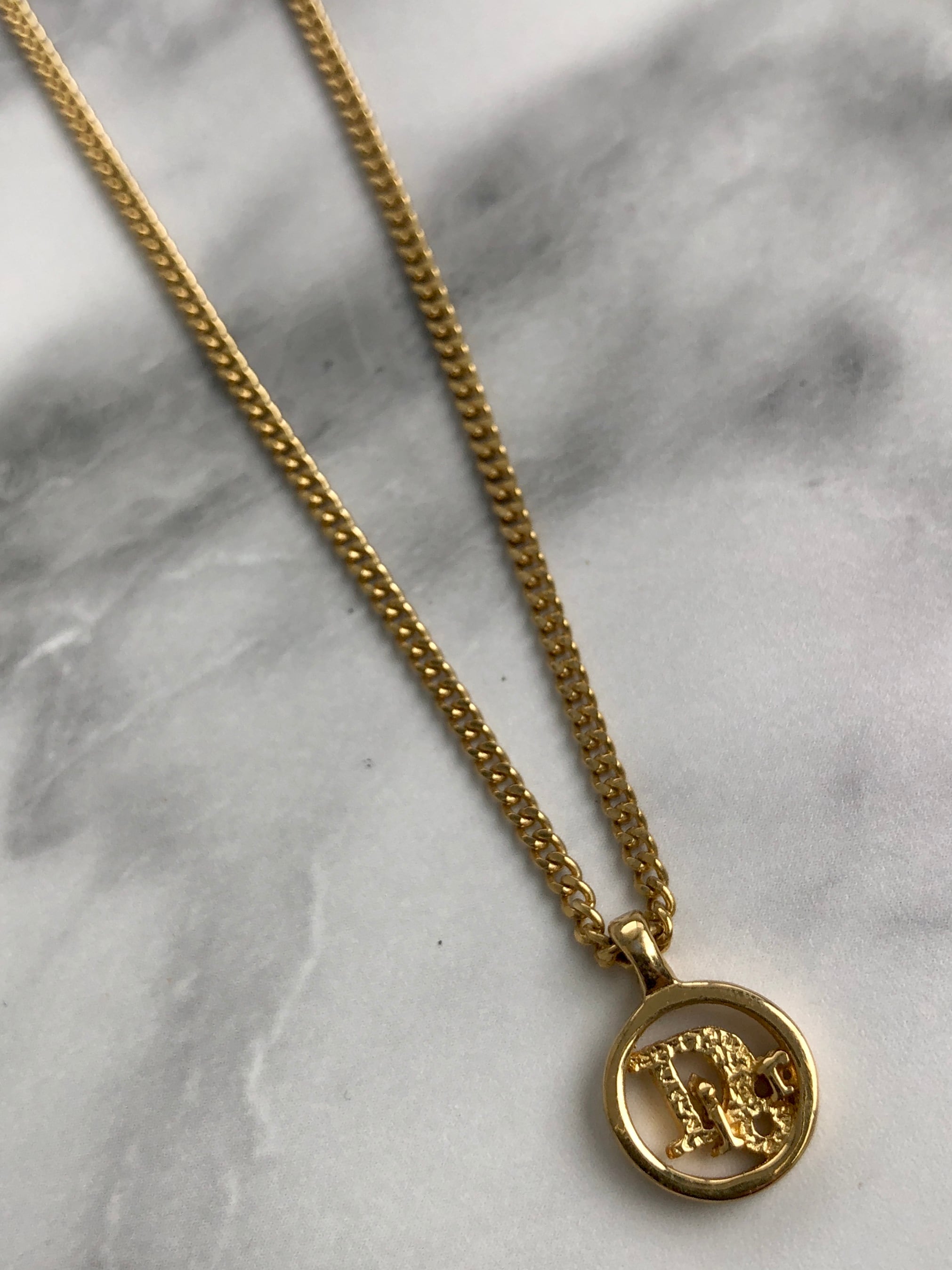 Christian Dior クリスチャン ディオール ネックレス ゴールド ロゴ