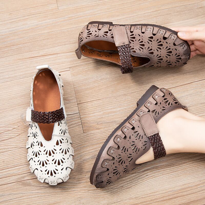 サンダルレディースサマースタンダードレザー 靴 シューズ レトロ 夏物 Yiranxuaディースワード32110091729