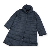 Leilian レリアン ヘリンボーン柄入り 高級 ダウン コート サイズ 13+ /レディース/大きいサイズ