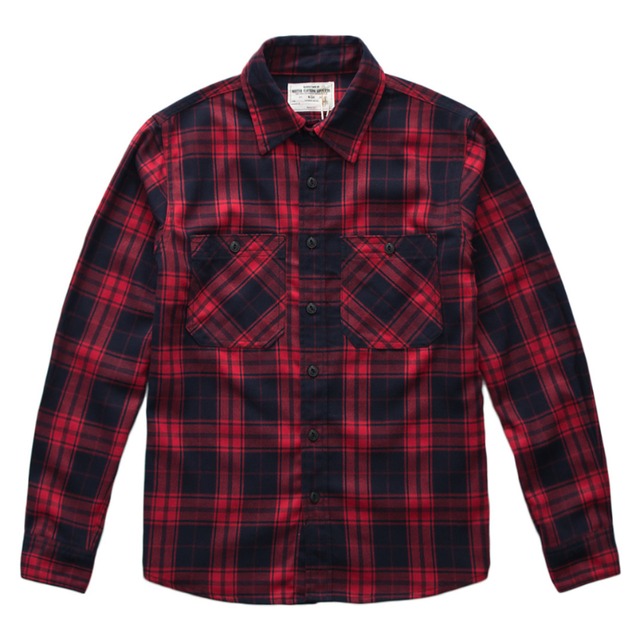 アメカジ定番厚手チェック柄ワークシャツ　5色　L0097