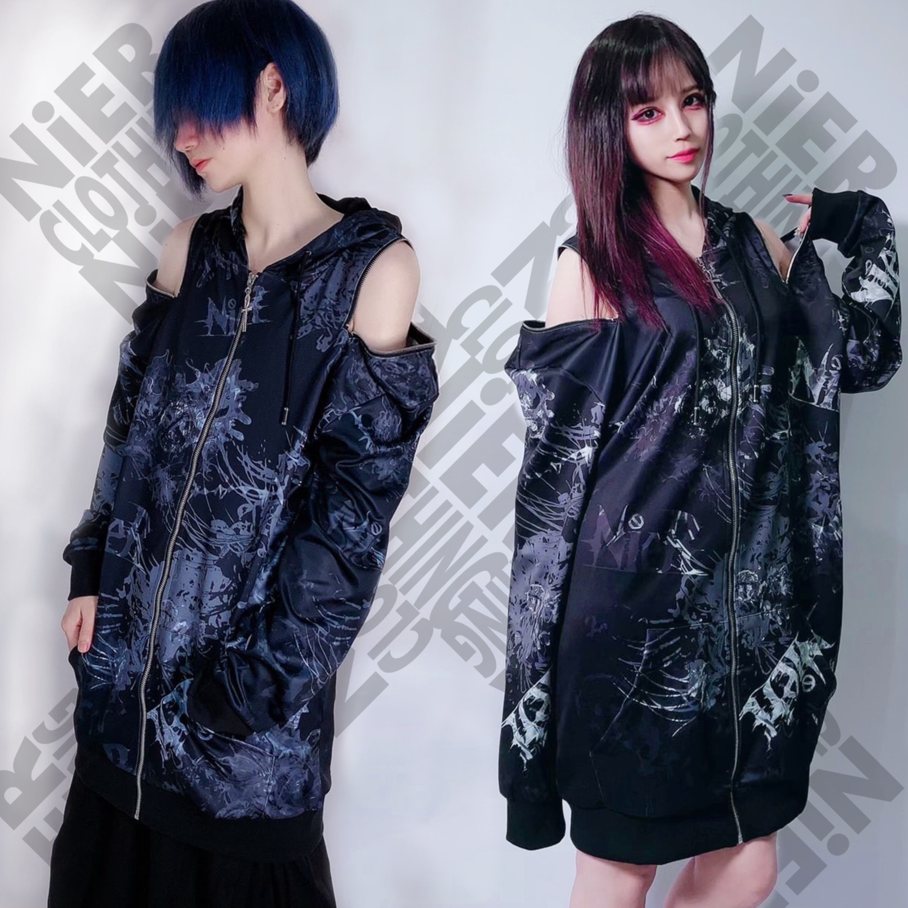 2WAY OFF-Shoulder ZIP PARKA【彼岸花(黒)】 | NIER CLOTHING powered by BASE