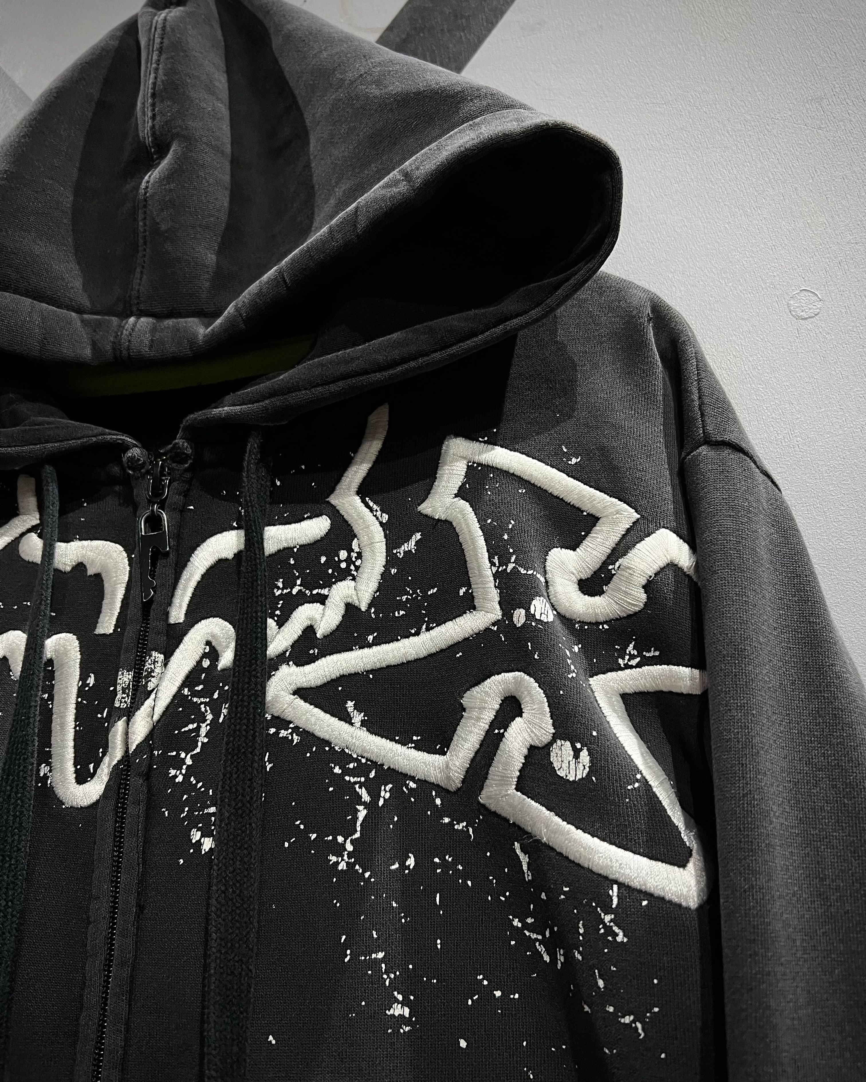 X vintage】“MONSTER ENERGY”“FOX RACING”Embroidery Loose Zip Up