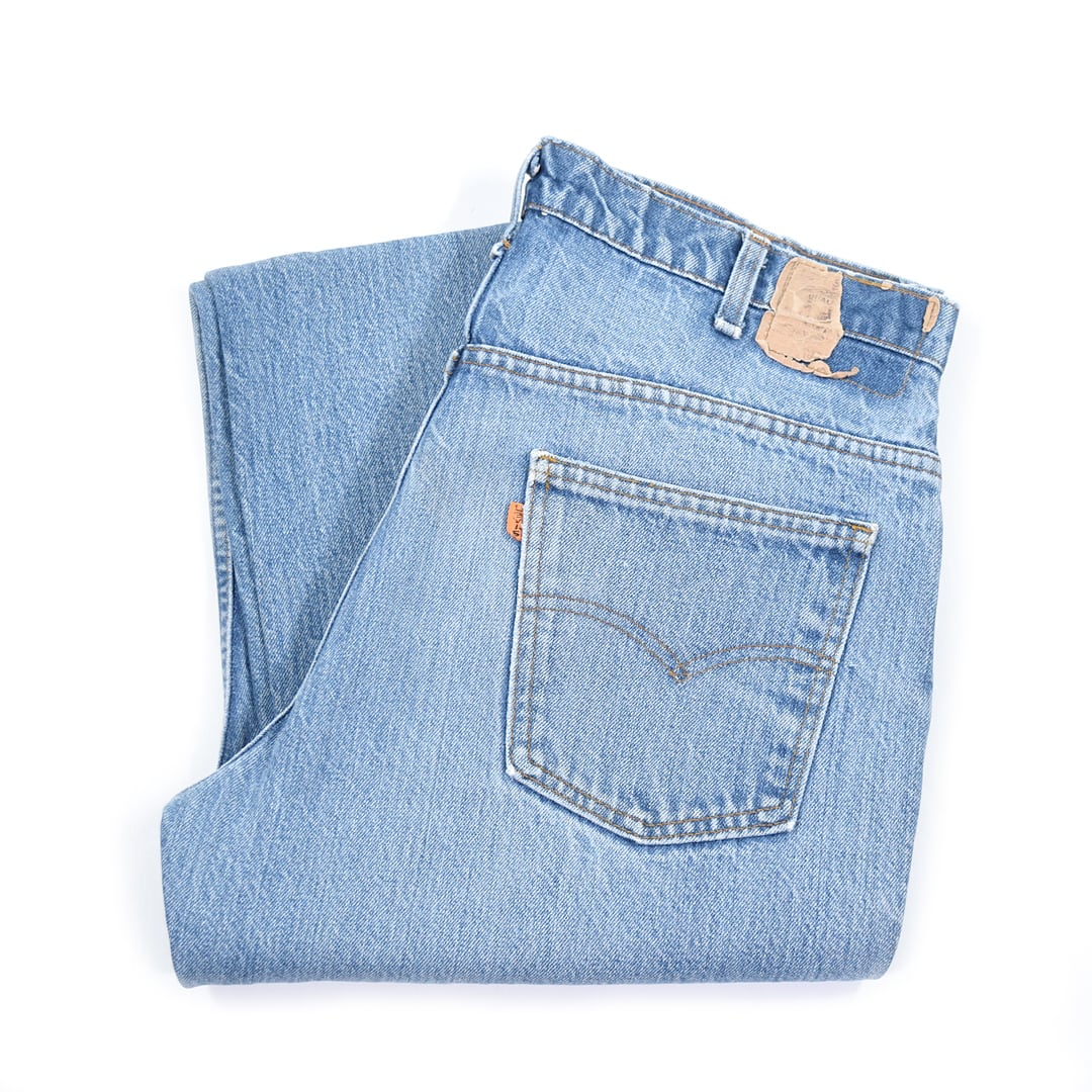 80s リーバイス USA製 519 ストレート デニムパンツ ジーンズ Levis W35相当 古着 @EA0287