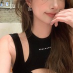 Niche design silver double-layer five-pointed star earrings (NC159)